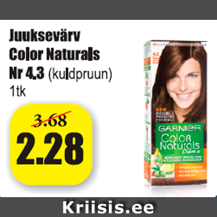 Allahindlus - Juuksevärv Color Naturals Nr 4,3