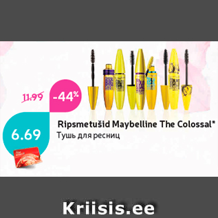 Allahindlus - Ripsmetušid Maybelline The Colossal*