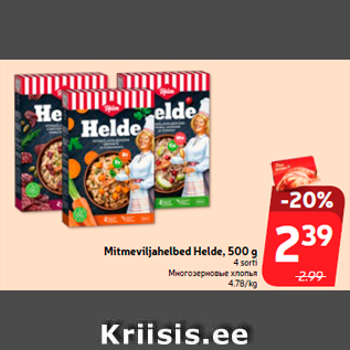 Allahindlus - Mitmeviljahelbed Helde, 500 g