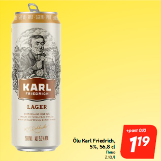 Allahindlus - Õlu Karl Friedrich, 5%, 56,8 cl