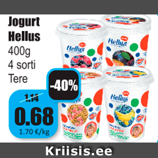 Allahindlus - Jogurt Hellus