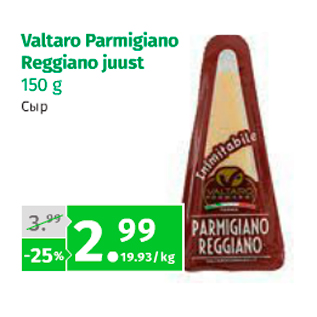 Allahindlus - Valtaro parmigiano Reggiano juust 150 g