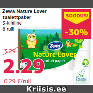 Allahindlus - Zewa Nature Lover tualettpaber