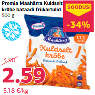 Allahindlus - Premia Maahärra Kuldselt krõbe bataadi friikartulid 500 g