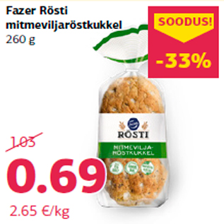 Allahindlus - Fazer Rösti mitmeviljaröstkukkel 260 g