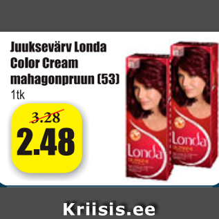 Allahindlus - Juuksevärv Londa Color Cream mahagonpruun (53) 1 tk