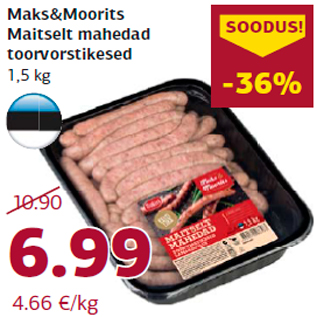 Allahindlus - Maks&Moorits Maitselt mahedad toorvorstikesed 1,5 kg