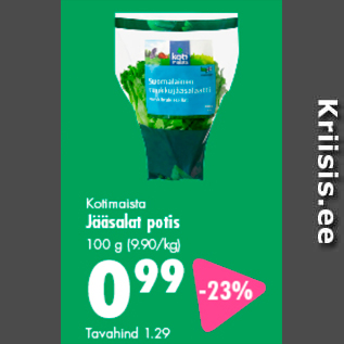 Allahindlus - Kotimaista Jääsalat potis 100 g