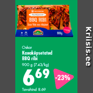 Allahindlus - Oskar Kauaküpsetatud BBQ ribi 900 g