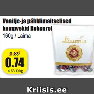 Allahindlus - Vanilje-ja pähklimaitselised kompvekid Rokenrol