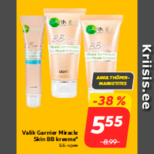 Allahindlus - Valik Garnier Miracle Skin BB kreeme*