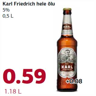 Allahindlus - Karl Friedrich hele õlu 5% 0,5 L