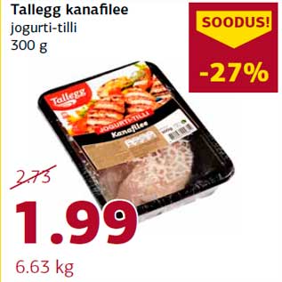 Allahindlus - Tallegg kanafilee jogurti-tilli 300 g