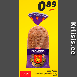 Allahindlus - Eesti Pagar Pealinna peenleib, 1 kg