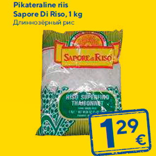 Allahindlus - Pikateraline riis Sapore Di Riso, 1 kg