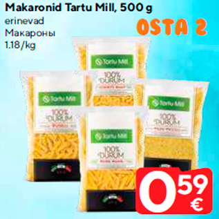 Allahindlus - Makaronid Tartu Mill, 500 g