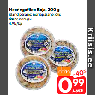 Allahindlus - Heeringafilee Boja, 200 g