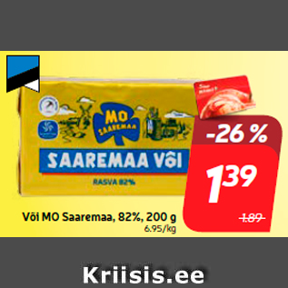 Allahindlus - Või MO Saaremaa, 82%, 200 g