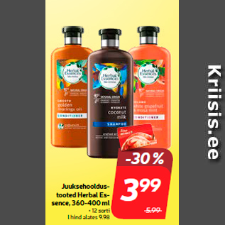 Скидка - Средства по уходу за волосами Herbal Essence, 360-400 мл