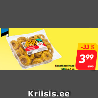 Allahindlus - Kanafileerõngad Tallegg, 1 kg