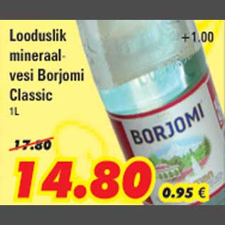 Allahindlus - Looduslik mineraalvesi Borjomi Classic