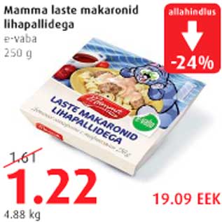 Allahindlus - Mamma laste makaronid lihapallidega