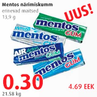 Allahindlus - Mentos närimiskumm