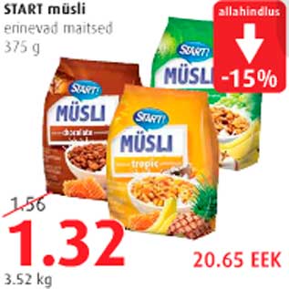 Allahindlus - START müsli