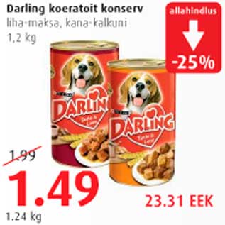 Allahindlus - Darling koeratoit konserv