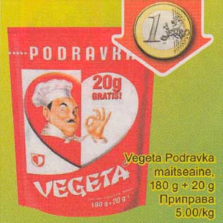 Allahindlus - Vegеtа Podravka maitseaine, 180 g + 20g