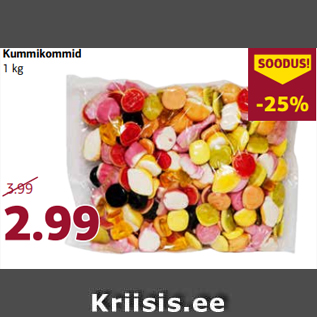 Allahindlus - Kummikommid 1 kg