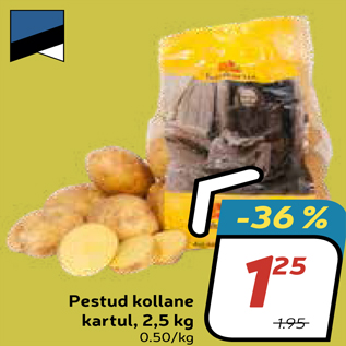 Allahindlus - Pestud kollane kartul, 2,5 kg