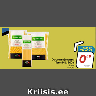 Allahindlus - Durumnisujahupasta Tartu Mill, 500 g