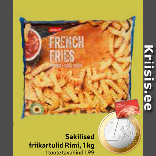 Allahindlus - Sakilised friikartulid Rimi, 1 kg