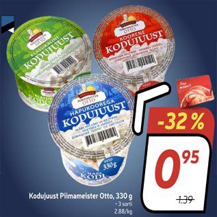 Allahindlus - Kodujuust Piimameister Otto, 330 g