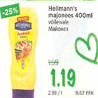 Allahindlus - Hellmann`s majonees