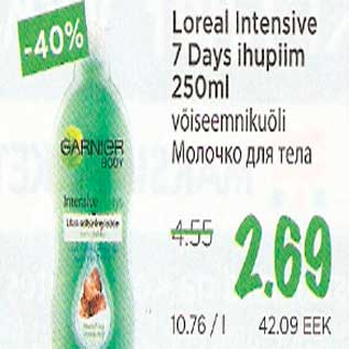 Allahindlus - Loreal Intensive 7 Days ihupiim