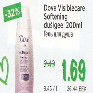 Allahindlus - Dove Visiblecare Softening dušigeel