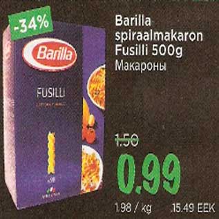 Allahindlus - Barilla spiraalmakaron Fusilli