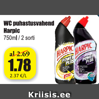 Allahindlus - WC puhastusvahend Harpic