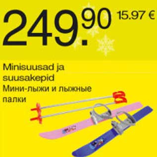 Скидка - Мини-лыжи и лыжные палки