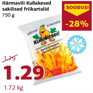 Скидка - Зубчатый картофель фри Kullakesed