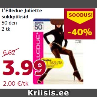 Allahindlus - L’Elledue Juliette sukkpüksid