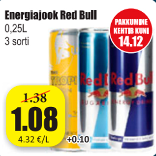 Allahindlus - Energiajook Red Bull