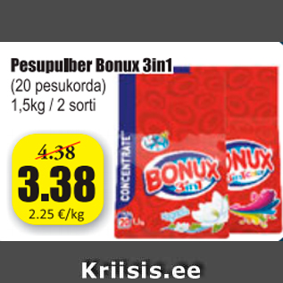 Allahindlus - Pesupulber Bonux 3in1