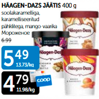 Allahindlus - HÄAGEN-DAZS JÄÄTIS 400 g