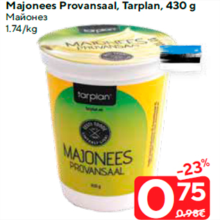 Allahindlus - Majonees Provansaal, Tarplan, 430 g