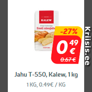 Allahindlus - Jahu T-550, Kalew, 1 kg