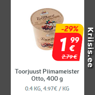 Allahindlus - Toorjuust Piimameister Otto, 400 g