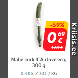 Скидка - Органический огурец ICA i love eco, 300 г